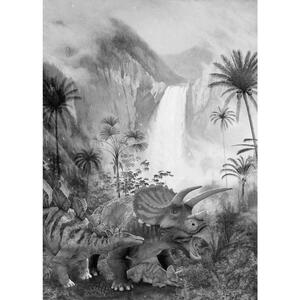 Komar Fototapete Jurassic Waterfall Dinos B/L: ca. 200x280 cm