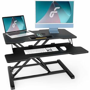 Fenge Schreibtisch »SD315« (Höhenverstellbarer Schreibtischaufsatz Computertisch Sitz-Steh-Schreibtisch Stehpult), mit Tastaturablage und Tablet-Halter