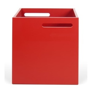 Regalbox BERLIN BOX 34 x 34 cm rot - MDF rot lackiert - Breite 34 cm - Höhe 34 cm - Tiefe 33 cm