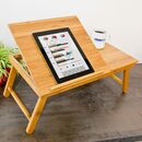 Bild 2 von relaxdays Tabletttisch »Bambus Betttablett mit Leseklappe«