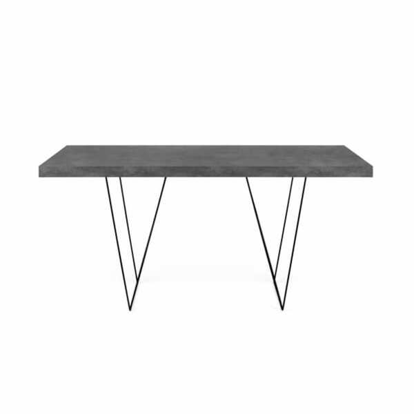 Bild 1 von Schreibtisch MULTI 160 x 90 cm schwarz/ Betonoptik - Höhe 77 cm - Metallgestell - Tischplatte melaminharzbeschichtet