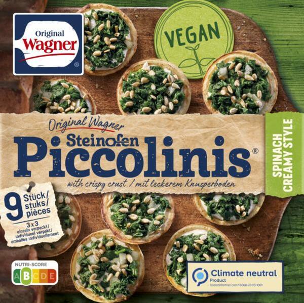 Bild 1 von Original Wagner Steinofen Piccolinis Spinach Creamy Style Mini-Pizza Spinat