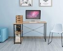 Bild 2 von EUGAD Schreibtisch, PC-Tisch Bürotisch Arbeitstisch mit Bücherregal Holz 120x74x71,5 cm Hell Eiche