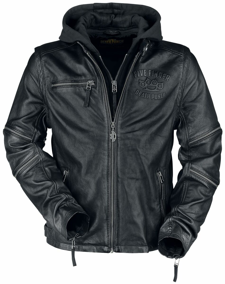 Bild 1 von Five Finger Death Punch EMP Signature Collection Lederjacke schwarz