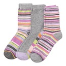 Bild 1 von Damen-Socken mit Streifendesign, 3er-Pack