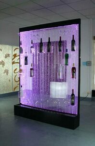 JVmoebel Wandpaneel, Led Wasser Wand Bar Regal Säule Wassersäulen Flaschen Regale Beleuchtet Disco