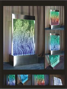 JVmoebel Wandpaneel, Wandpaneel LED Wasserwand Wasser Wände Wasser Blasen Wand Waterwall