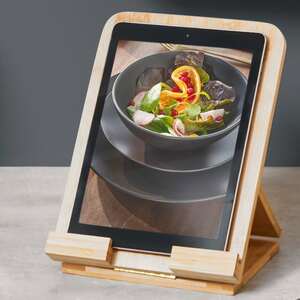 Tablet-/Kochbuchhalter aus Bambus, ca. 27,5x20x4,5cm