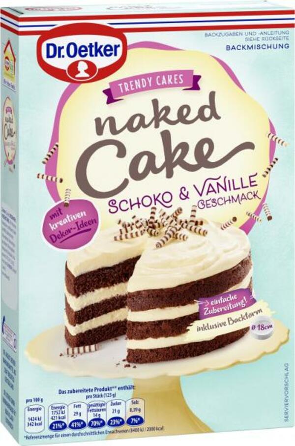 Bild 1 von Dr. Oetker Naked Cake Schoko & Vanille-Geschmack