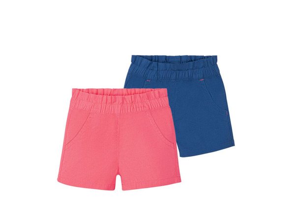 Bild 1 von LUPILU® Kleinkinder Shorts Mädchen, 2 Stück