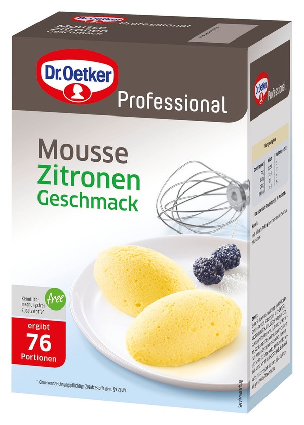 Bild 1 von Dr. Oetker Professional Dessertpulver Mousse Zitrone (1 kg)