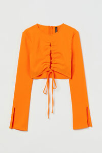 H&M Bluse mit Cut-out Orange, Blusen in Größe 38