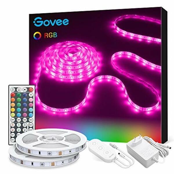 Bild 1 von Govee LED Strip 10m, RGB LED Streifen, Farbwechsel LED Band mit IR Fernbedienung, für die Beleuchtung von Haus, Party, Küche