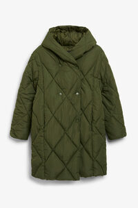Monki khakigrüner Oversize-Steppmantel Khaki, Jacken in Größe S. Farbe: Khaki green