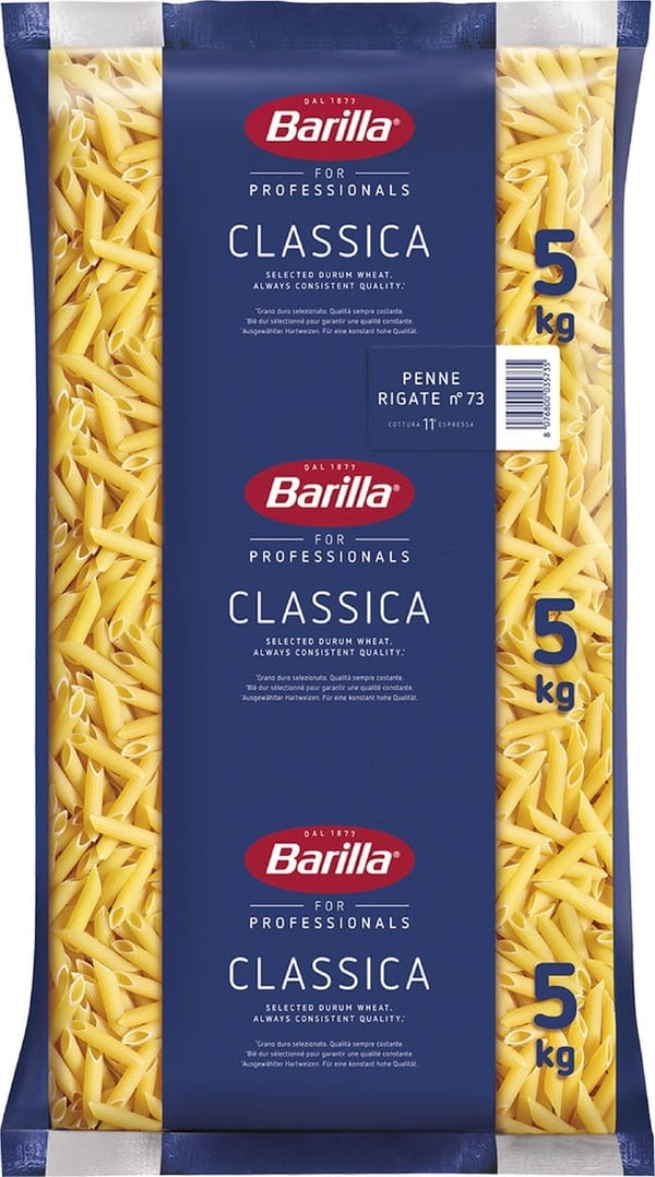 Bild 1 von Barilla Pennette Rigate No. 73 Kleine Röhrennudeln (5 kg)