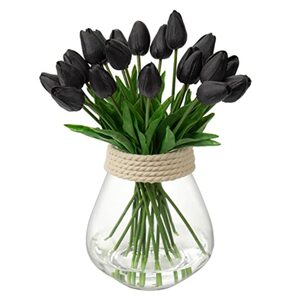 10 Stück Künstliche Blumen Unechte Blumen Tulpe Gefälschte Blume Tulpe Blumenstrauß Latex Blumen Seide Tulpe Real-Touch für Home Party Hochzeitsstrauß Garten Dekoration