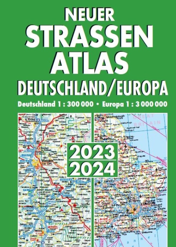 Bild 1 von Neuer Straßenatlas 2023/2024 Für Deutschland Und Europa, Maßstab 1:30