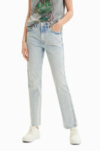 Straight Jeans Strass