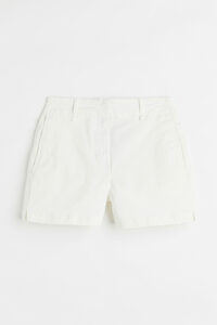 H&M Shorts aus Baumwolltwill Cremefarben in Größe 50. Farbe: Cream