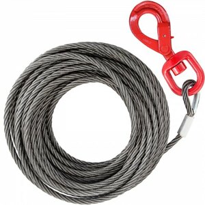 10mm*23m Draht Seilwinde Seilzug mit Seilwinde Haken 2Ton Tow Truck Flachbett Steel Rope Wire