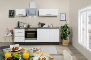 Küchenzeile Respekta RP220EWC mit Geräte 220 cm Grau/Weiß