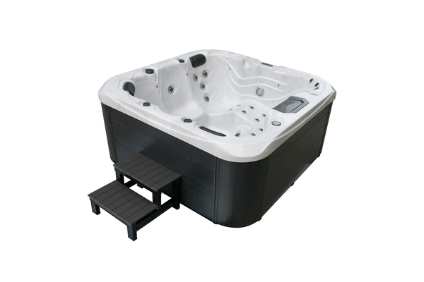 Bild 4 von Home Deluxe Outdoor Whirlpool inkl. Abdeckung & Treppe mit Wärmeisolierung MALAGA für 5 Personen
