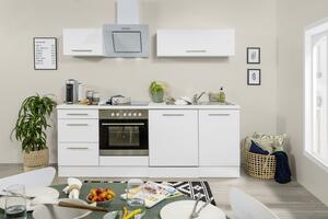 Küchenzeile mit Geräten 220 cm Weiß