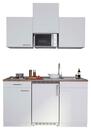 Bild 1 von Miniküche Economy m. Geräten 150 cm Weiß/ Nussbaum Dekor