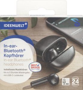 IDEENWELT Best Basics In-ear Bluetooth® Kopfhörer schwarz