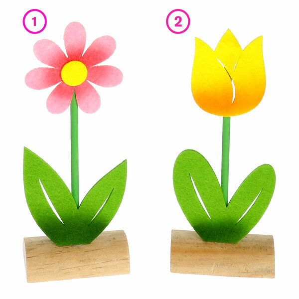 Bild 1 von KODi season Standdeko Filz Blume 20 cm verschiedene Varianten