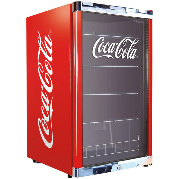 Bild 1 von Coca Cola Glastürkühlschrank High CUBES CC 166 rot B/H/T: ca. 54x84,5x54 cm