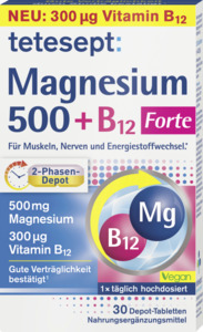 tetesept Magnesium 500 + B12 Forte