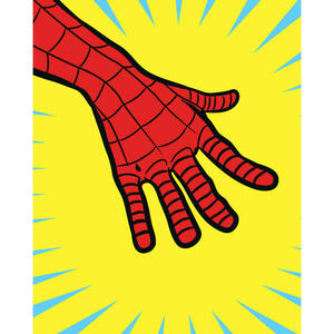 Komar Wandbild Marvel PowerUp Spider-Man Hand Disney B/L: ca. 40x50 cm
