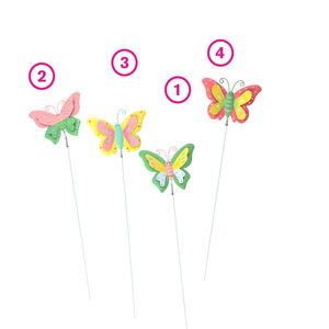 KODi season Metallstecker Schmetterling 25,5 cm verschiedene Varianten