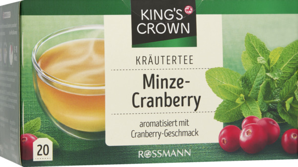 Bild 1 von KING'S CROWN Kräutertee Minze-Cranberry