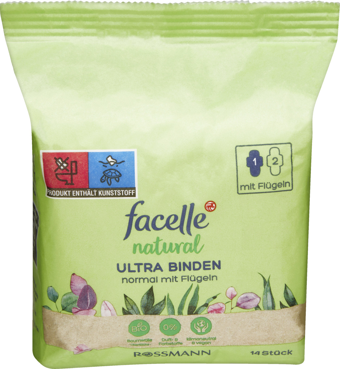 Bild 1 von facelle natural Ultra Binde Normal mit Flügeln