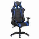 Bild 1 von AMSTYLE® Bürostuhl SCORE Leder-Optik Schwarz / Blau Schreibtischstuhl Chefsessel Gaming Chair Drehst
