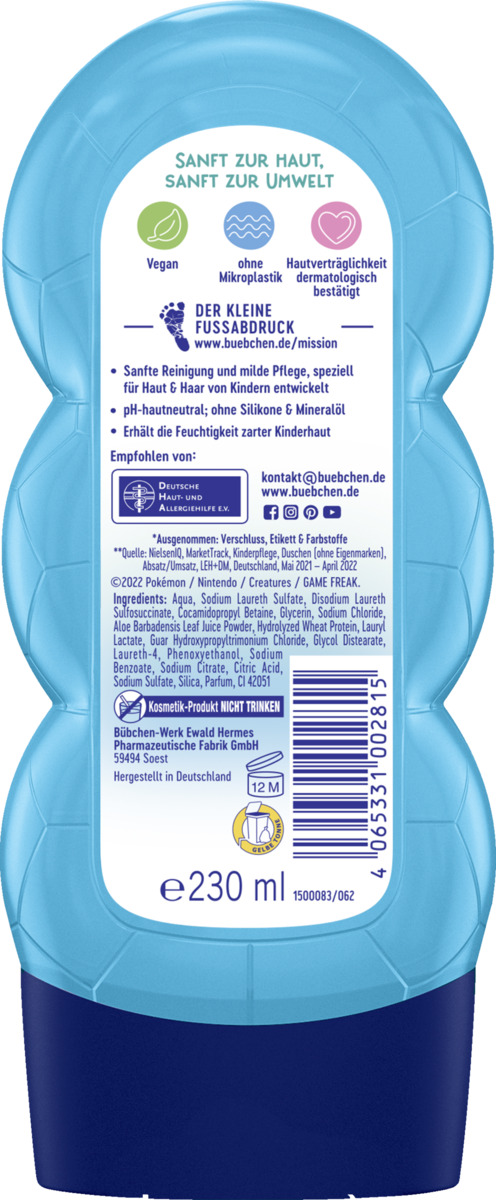 Bild 2 von Bübchen Pokémon Shampoo & Duschgel Schiggy