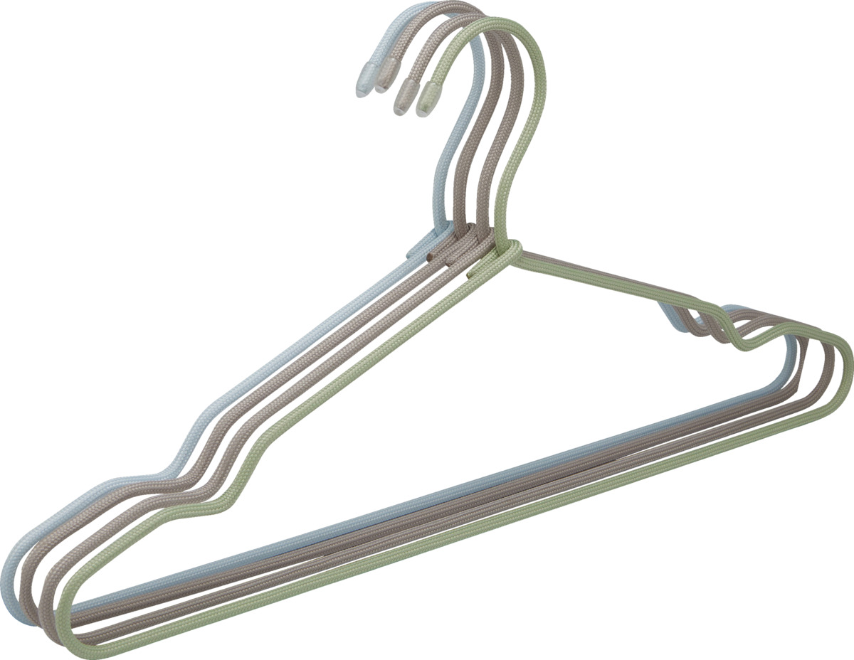 Bild 1 von IDEENWELT 4er Set Stoffkleiderbügel