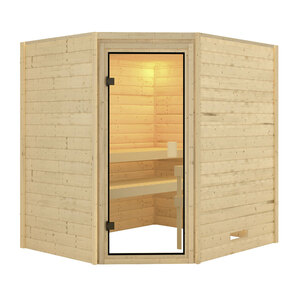 KARIBU 
                                            Sauna-Set Vera, naturbelassen mit Ofen 4,5 kW