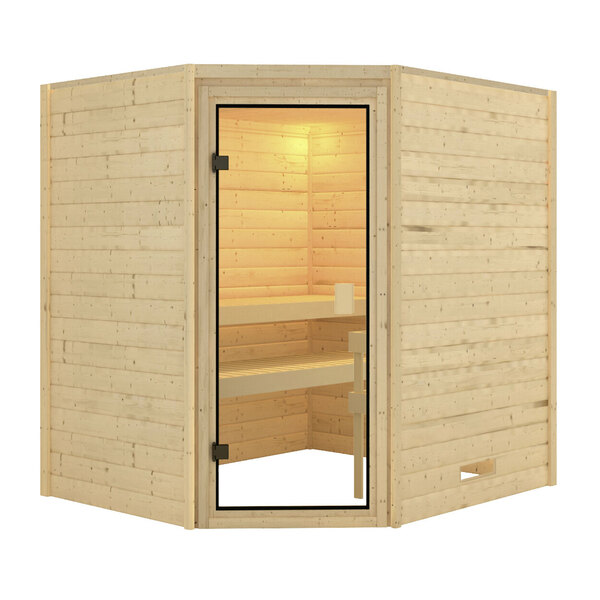 Bild 1 von KARIBU 
                                            Sauna-Set Vera, naturbelassen mit Ofen 4,5 kW
