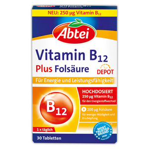 Abtei Vitamin B12 Plus Folsäure