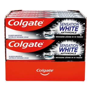 Colgate Sensation White Aktivkohle 75 ml, 12er Pack