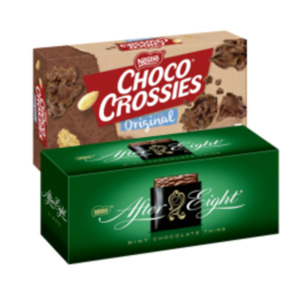 Choco Crossies, Choclait Chips oder After Eight