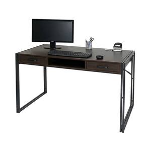 Schreibtisch MCW-A27, Bürotisch Computertisch, 122x70cm 3D-Struktur ~ dunkelbraun