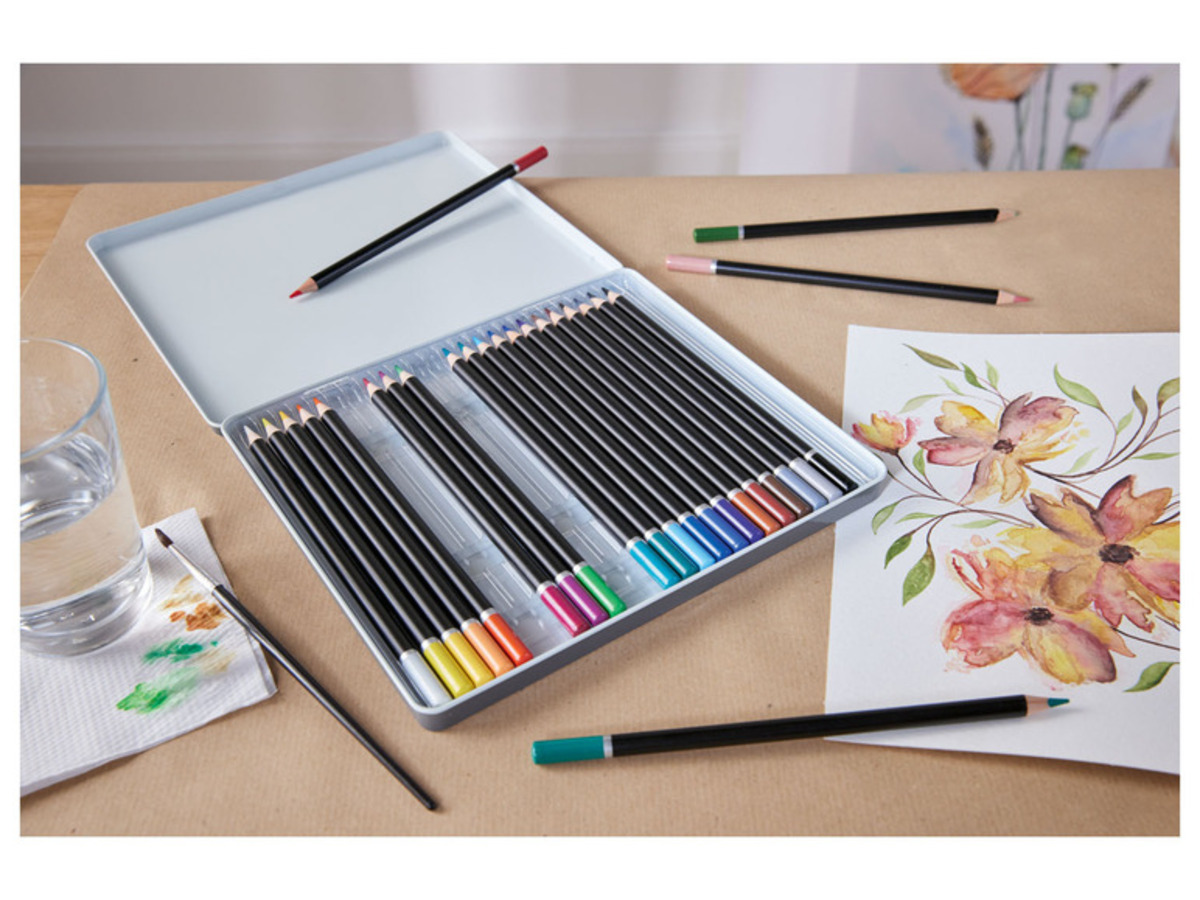 Bild 2 von crelando Aquarell-Buntstifte, 25-teilig