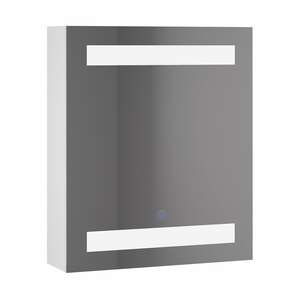 HOMCOM LED Spiegelschrank weiß 60 x 50 x 15 cm (LxBxH)   Badspiegel LED Lichtspiegel Badezimmerspiegel