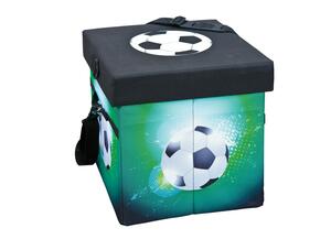 Faltkiste Fanbox  Fußball grün Polypropylen Maße (cm): B: 37 H: 36 T: 37 Aufbewahren & Ordnen
