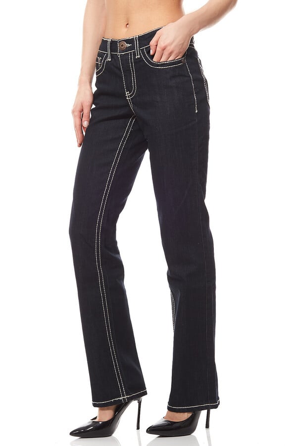 Bild 1 von ARIZONA Stretch-Jeans Damen mit Kontrastnähten Kurzgröße