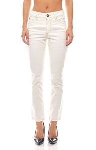 Frauen Sommer-JeansTrend Jeans Damen Kurzgrößen Travel Couture Weiß